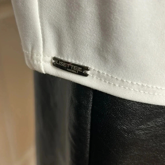 LISETTE Blouse,women M.twist side knot,V-neck,asymmetrical hem,classic,career EC - Picture 12 of 14